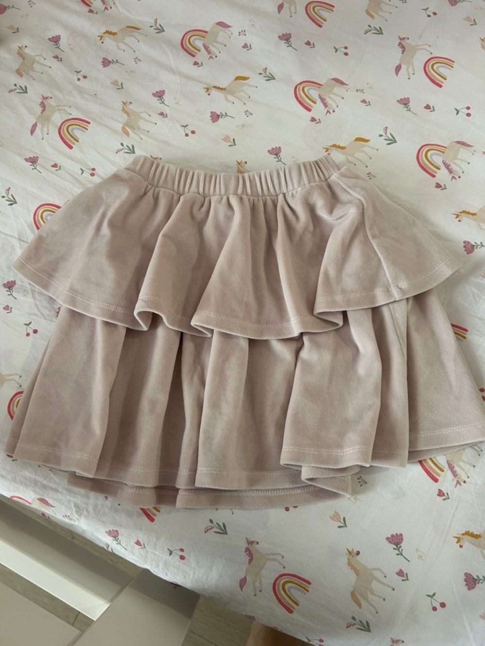 Kids NorsdtromRuffle Tiered Skirt in Light Taupe